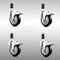 Service Caster 4 Inch 316SS Black Poly Swivel 1-3/8 Inch Expanding Stem Caster Set Lock Brake SCC-SS316TTLEX20S414-PPUB-BLK-138-4 - alternate 3